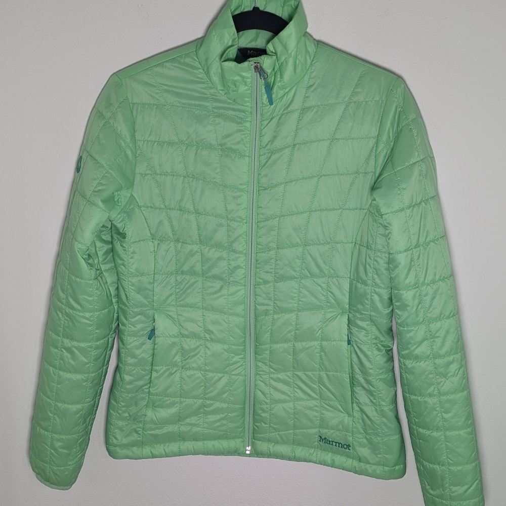 Marmot Mint Green Quilted Puffer Jacket